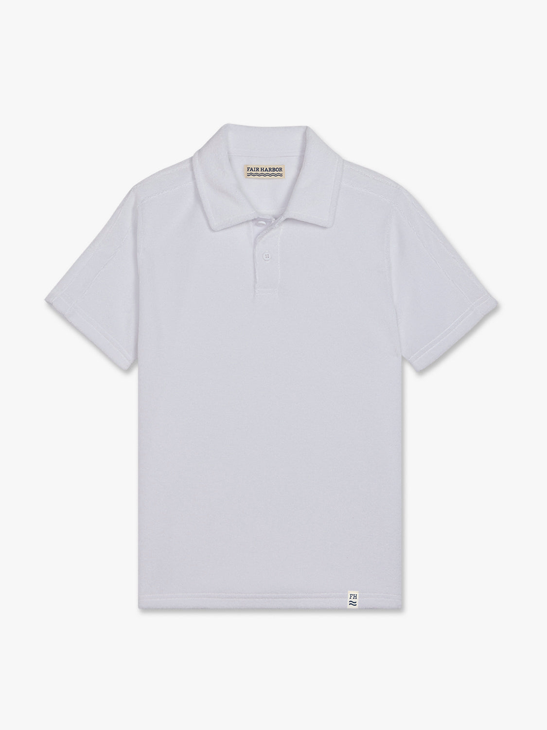 Kids Ravello Terry Polo | White