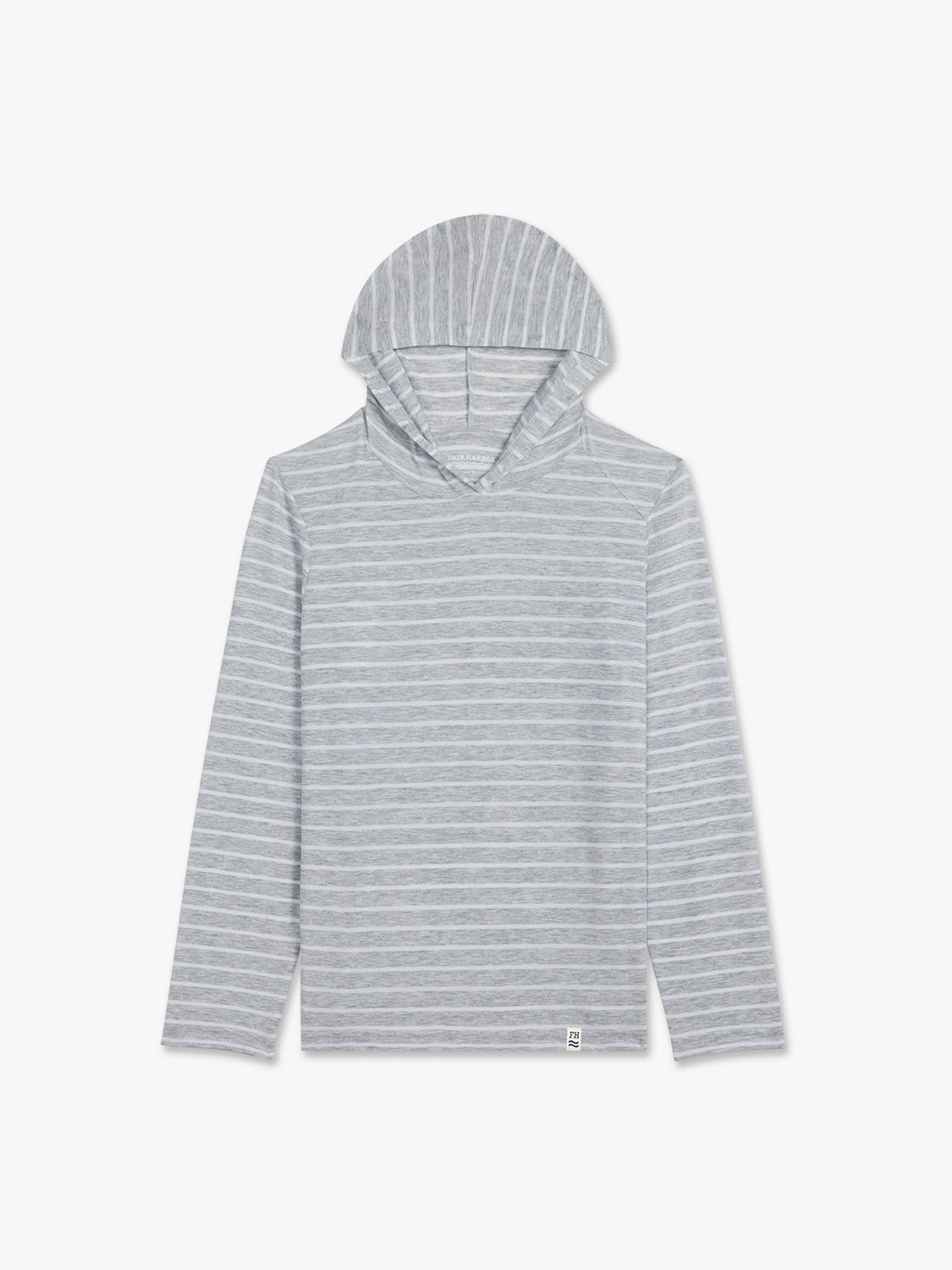 Kids Seabreeze Hoodie | Heather Grey Stripe