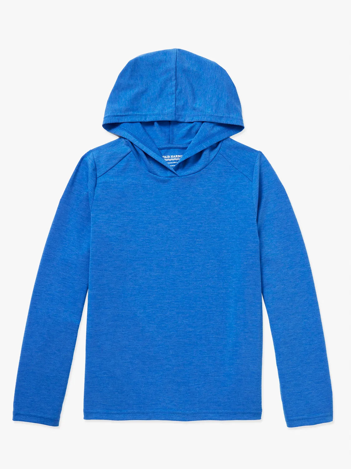 Royal blue kids seabreeze hoodie on a white background. 
