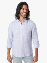 Thumbnail 2 of The Island Linen Shirt | Wave Blue Stripe