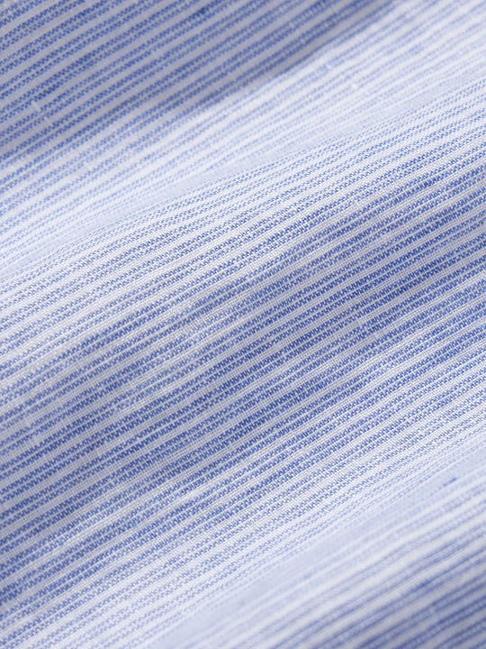 The Island Linen Shirt | Wave Blue Stripe
