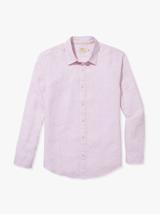 The Island Linen Shirt | Pink Stripe