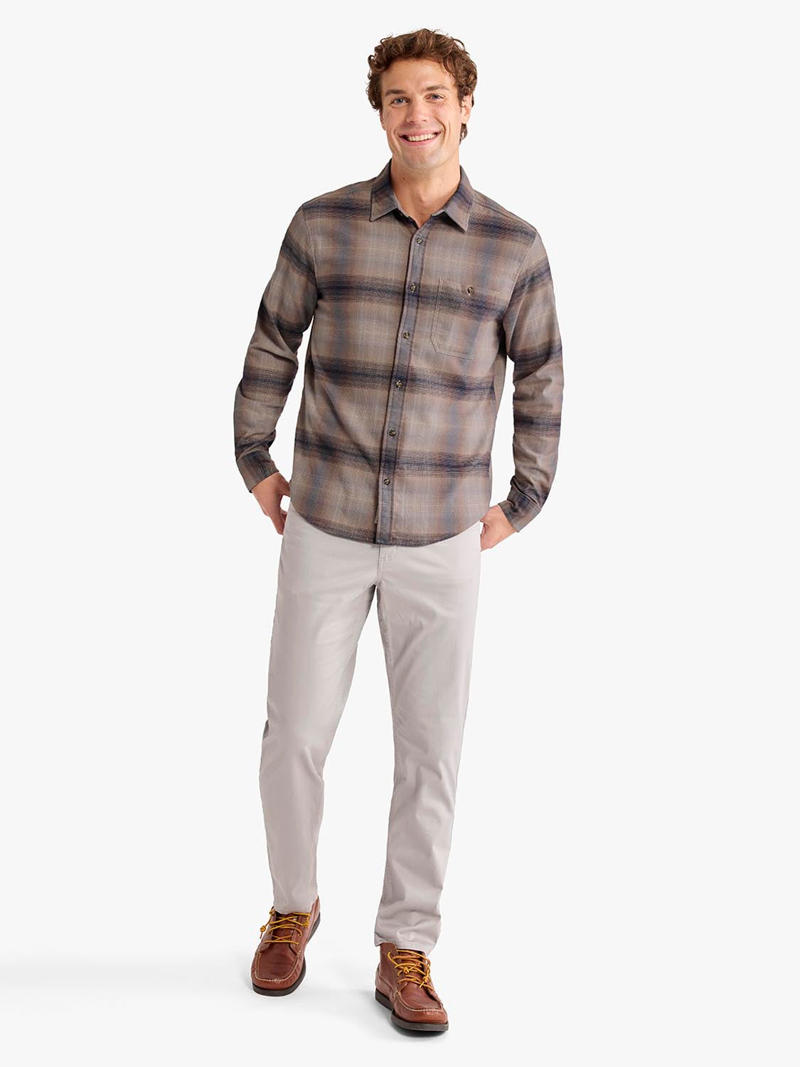 Seaside Lightweight Flannel Shirt | Sand Ombre