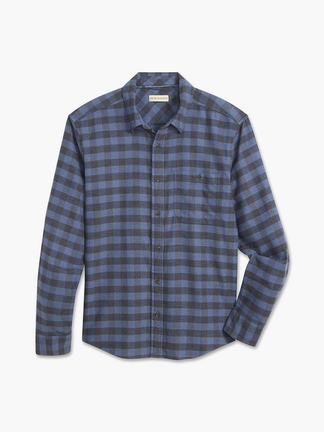 Seaside Lightweight Flannel Shirt | Blue Check