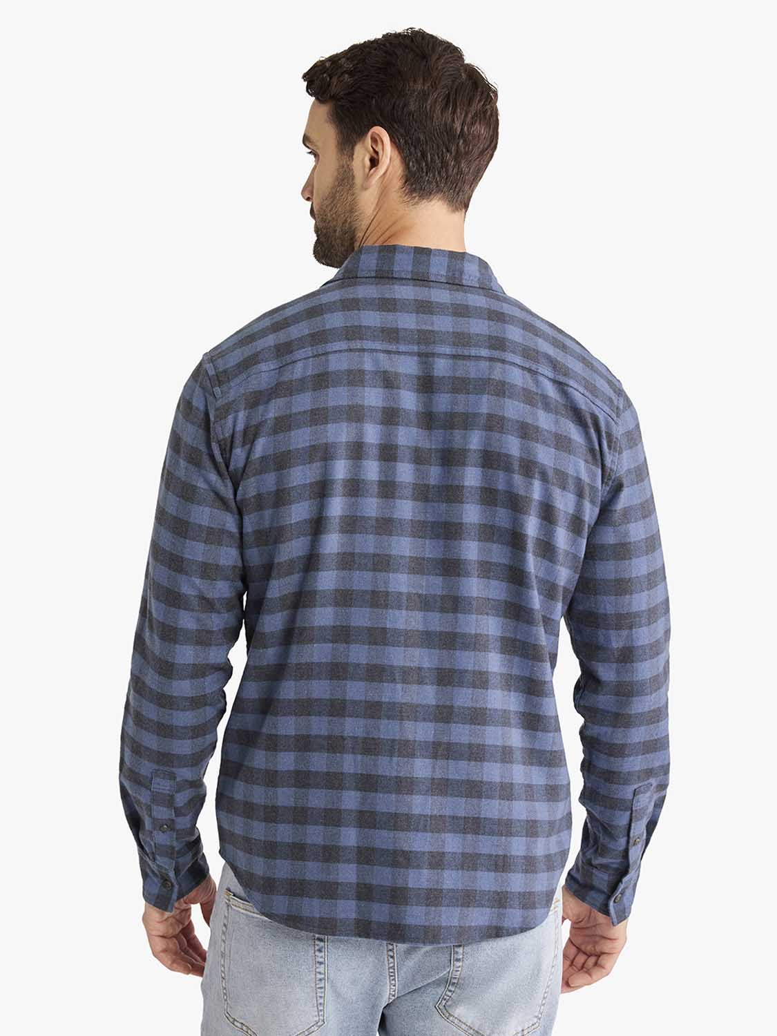 Seaside Lightweight Flannel Shirt | Blue Check