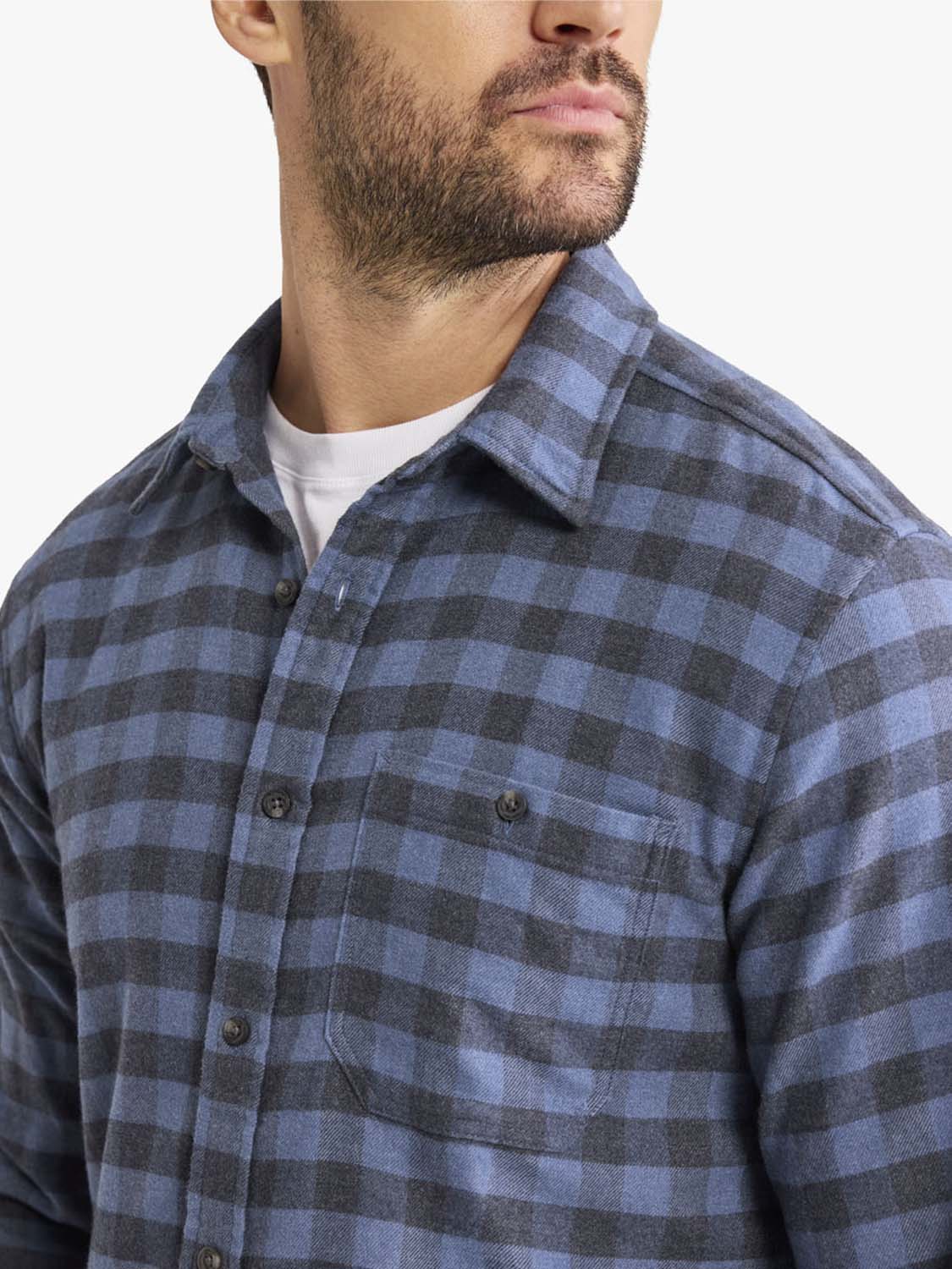 Seaside Lightweight Flannel Shirt | Blue Check