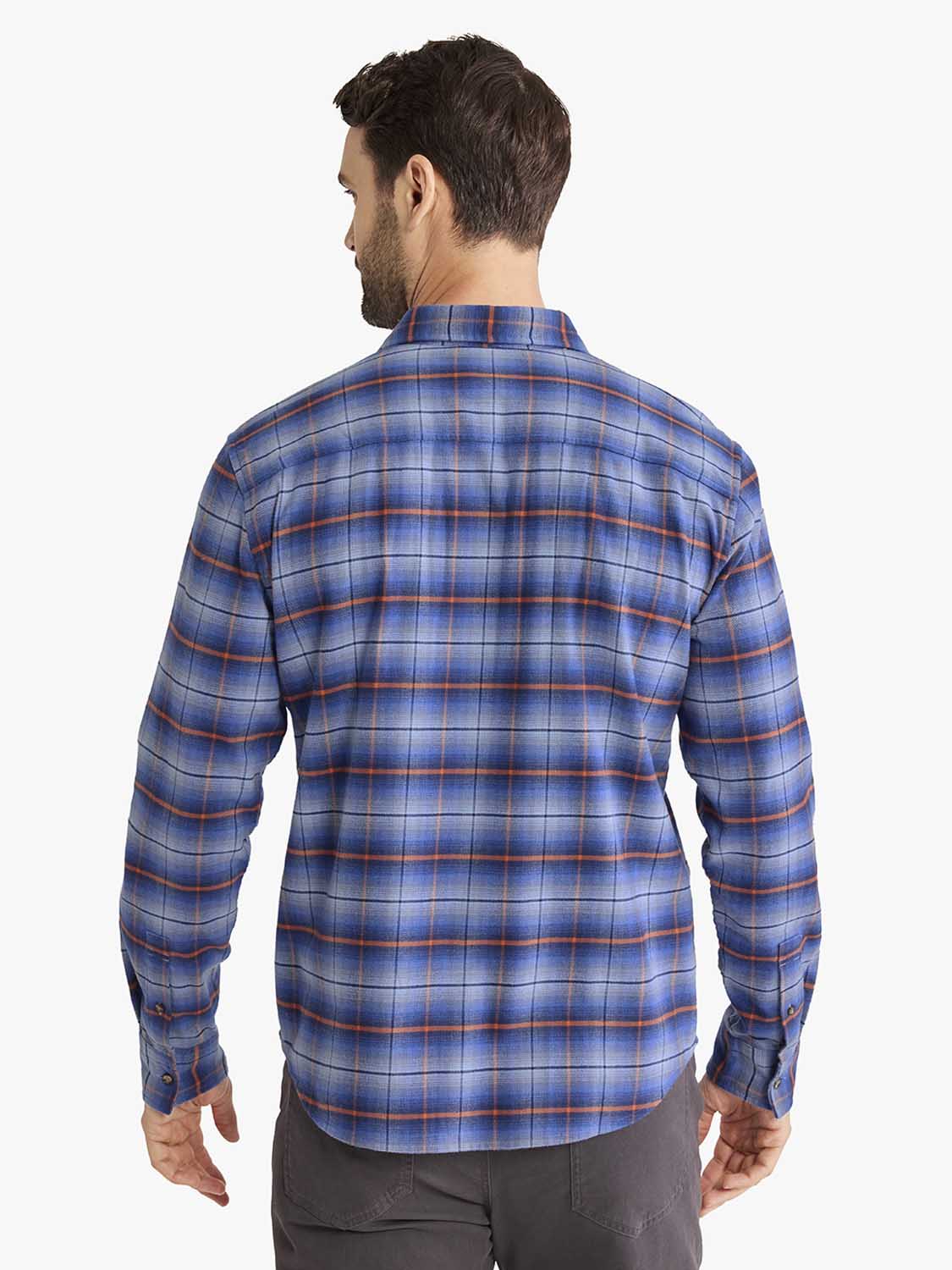Seaside Lightweight Flannel Shirt | Blue Sky Plaid