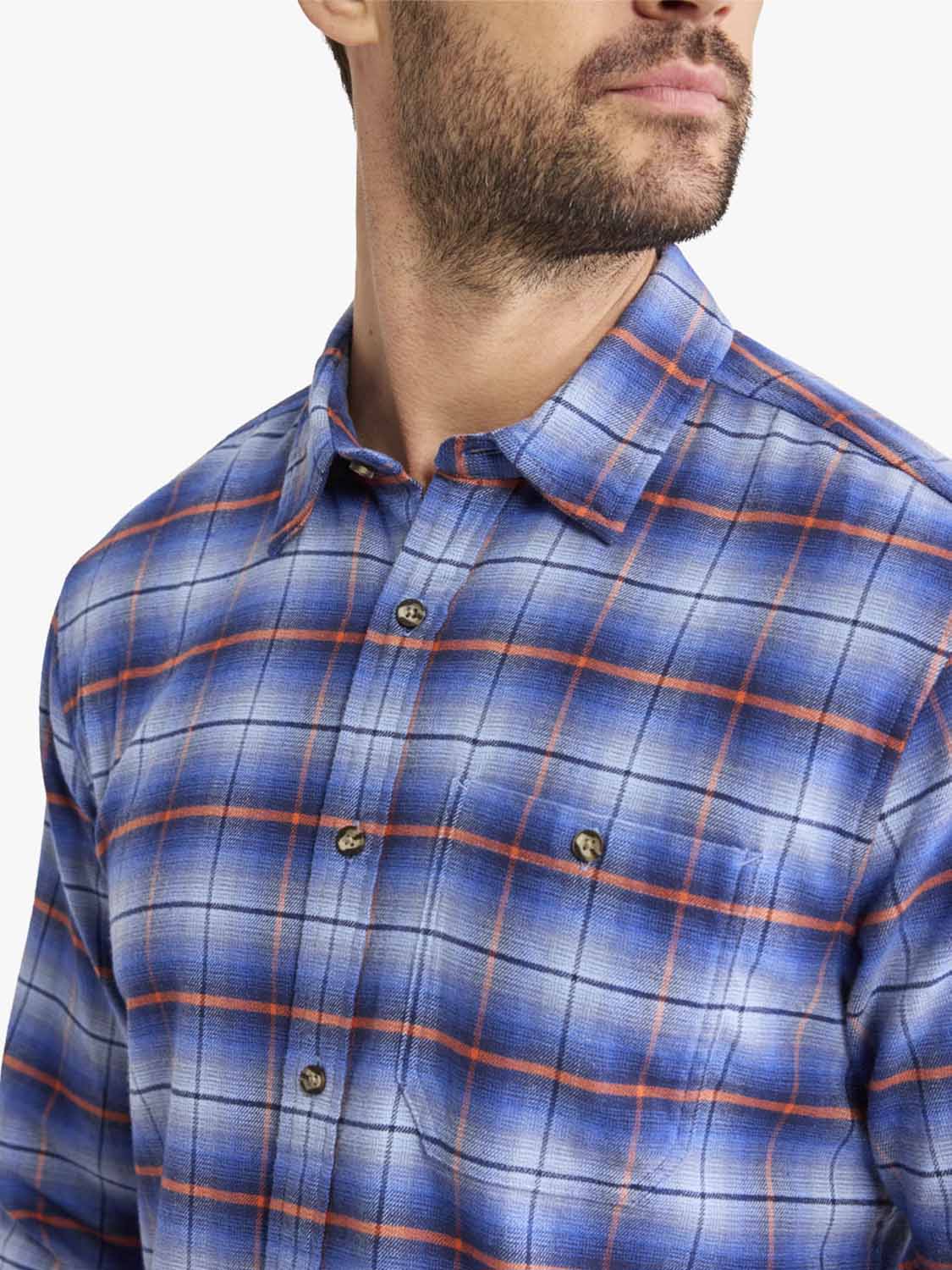 Seaside Lightweight Flannel Shirt | Blue Sky Plaid