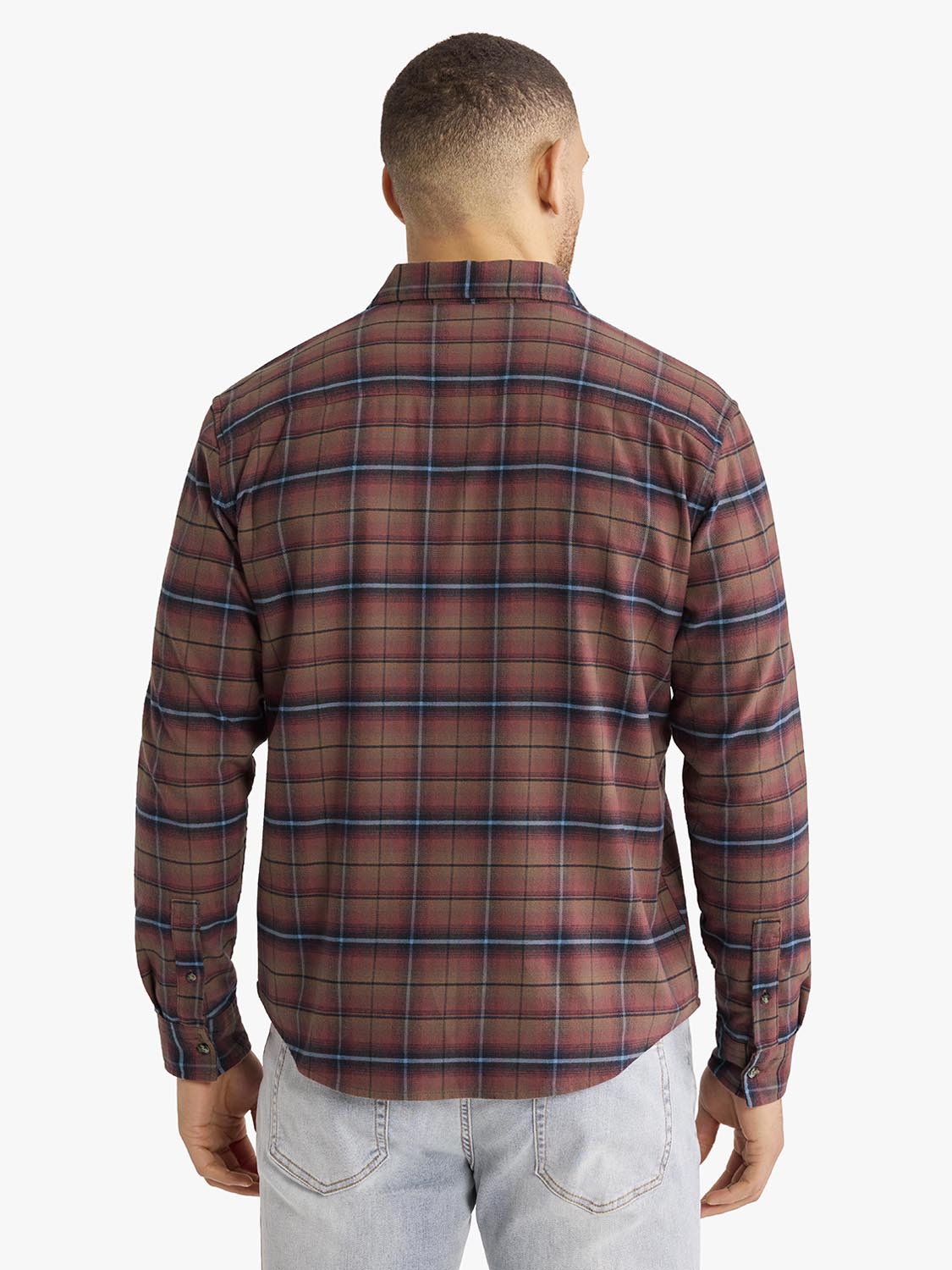 Seaside Lightweight Flannel Shirt | Burgundy Plaid