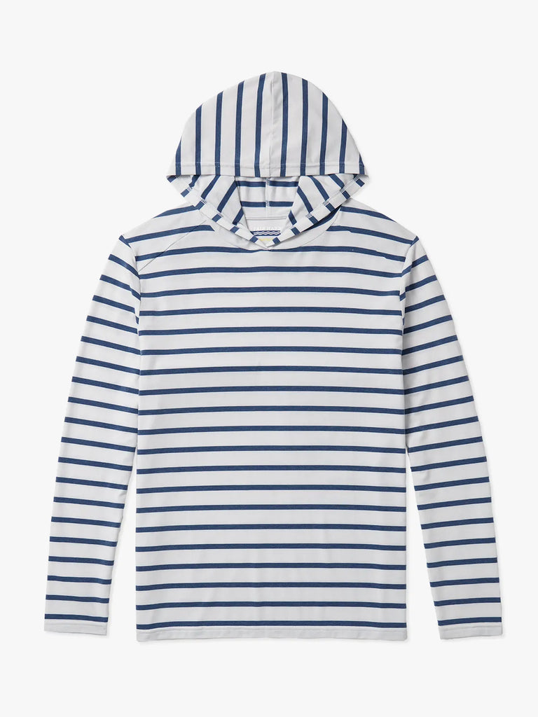 The SeaBreeze Hoodie Light Grey Nautical Stripe Fair Harbor