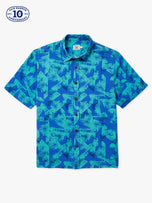 Thumbnail 1 of The Marina Shirt | Cobalt Jagged Palms