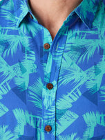 Thumbnail 5 of The Marina Shirt | Cobalt Jagged Palms