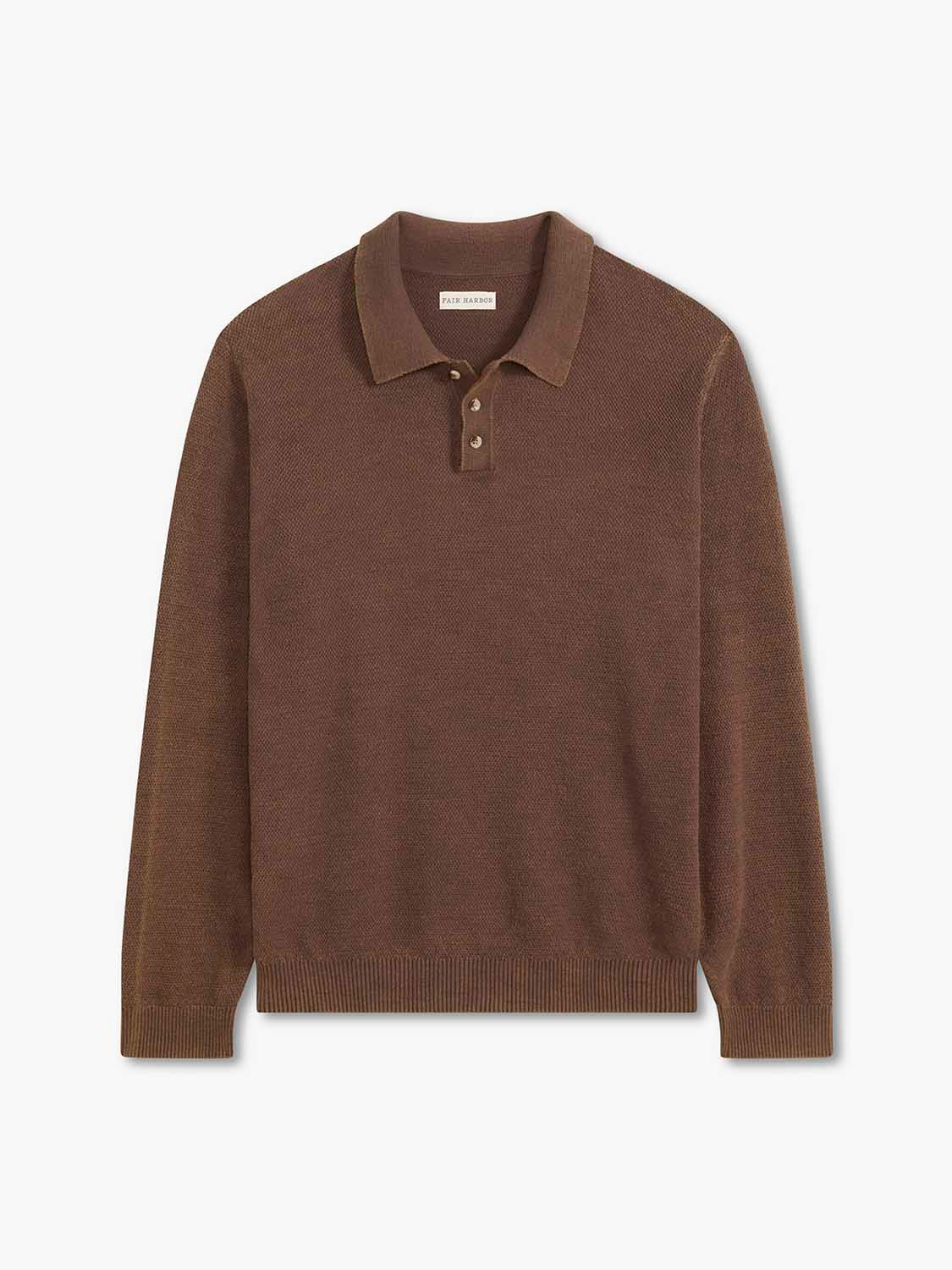 Mariner Long Sleeve Polo | Espresso