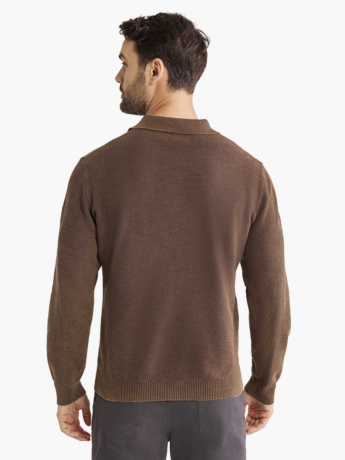 Mariner Long Sleeve Polo | Espresso