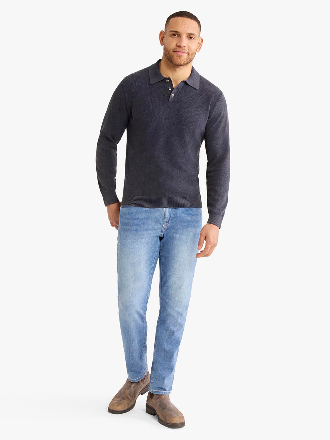 Mariner Long Sleeve Polo | Navy