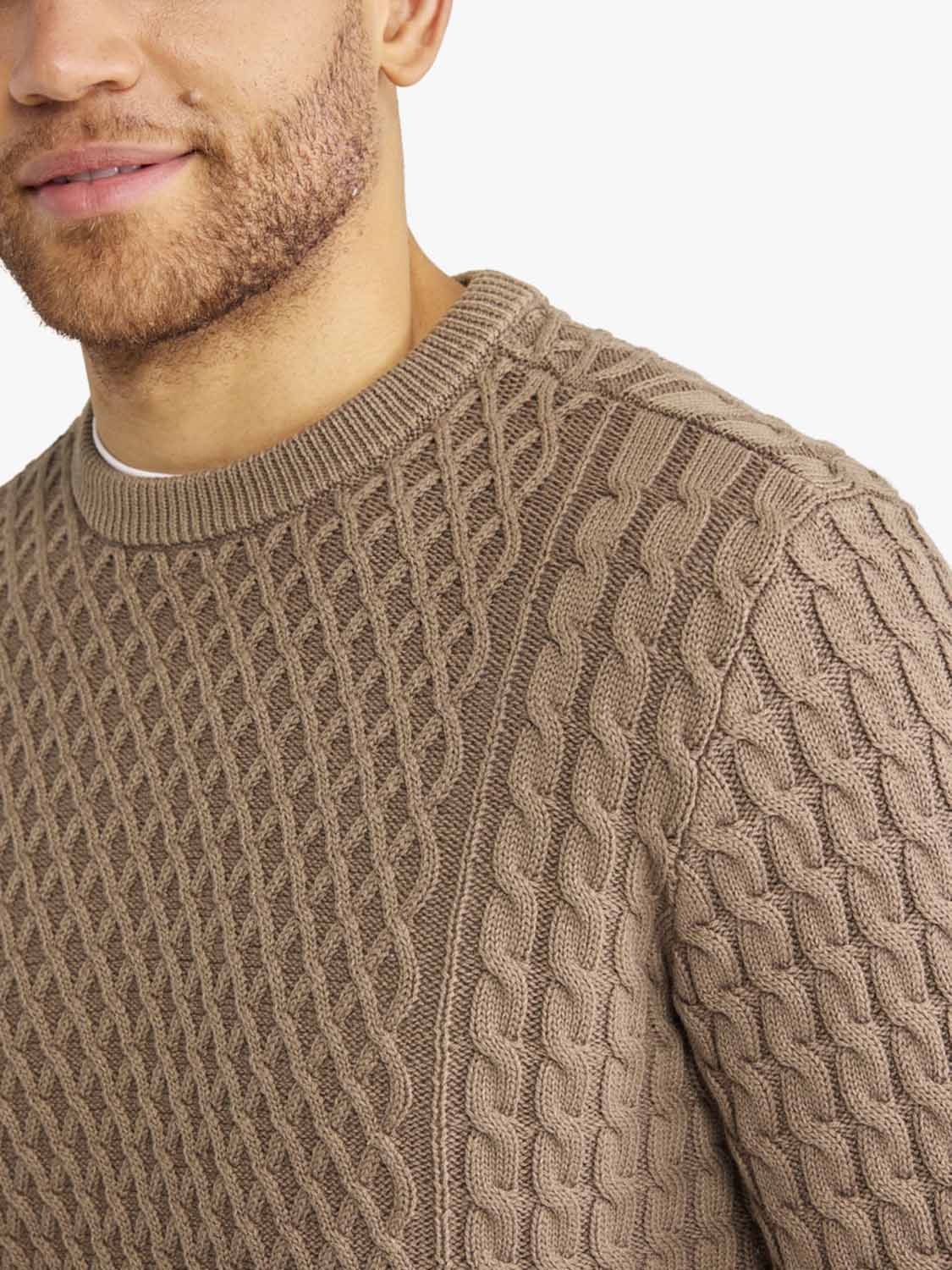Neptune Cable Sweater | Oak