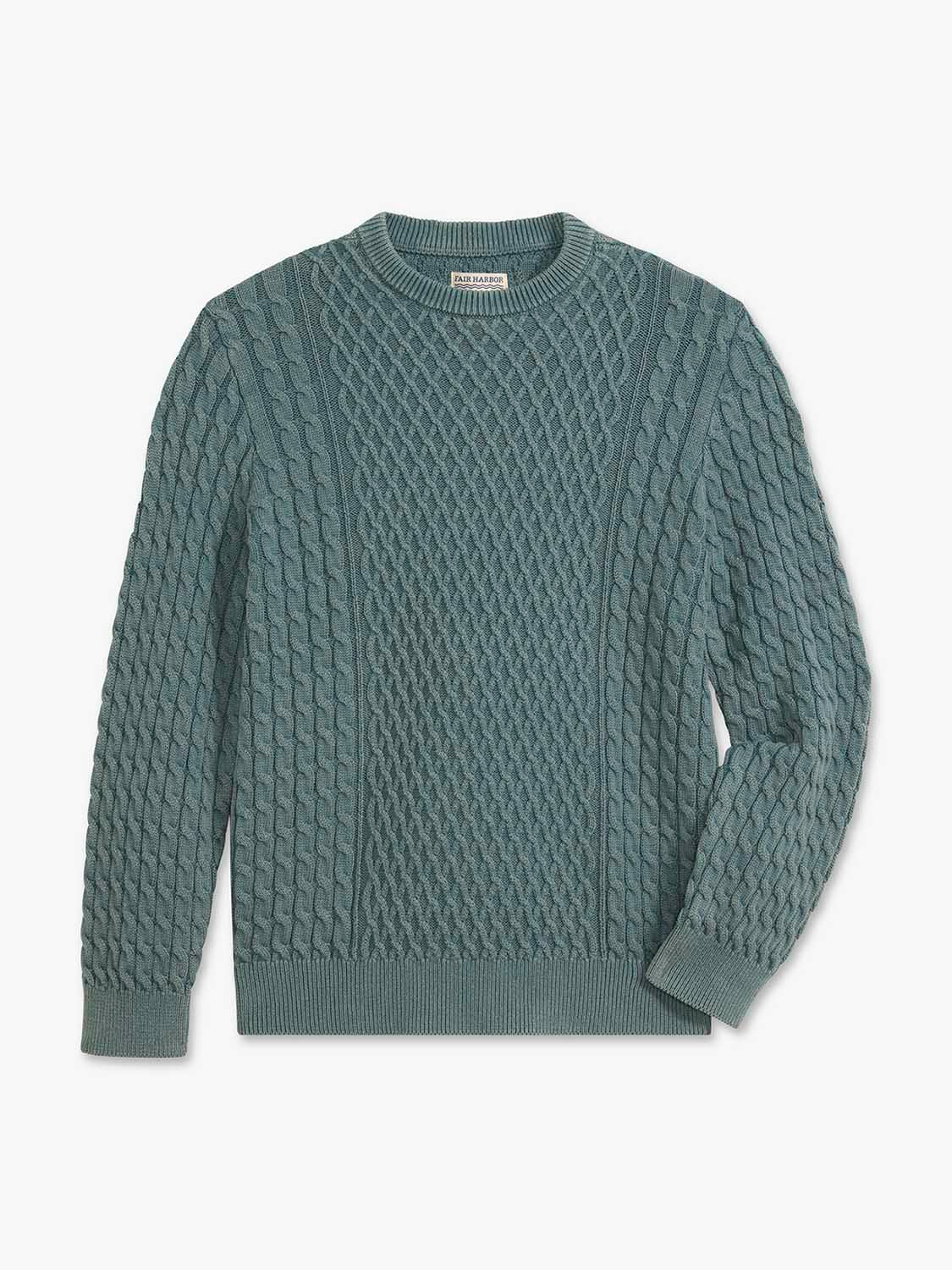 Neptune Cable Sweater | Seapine Green