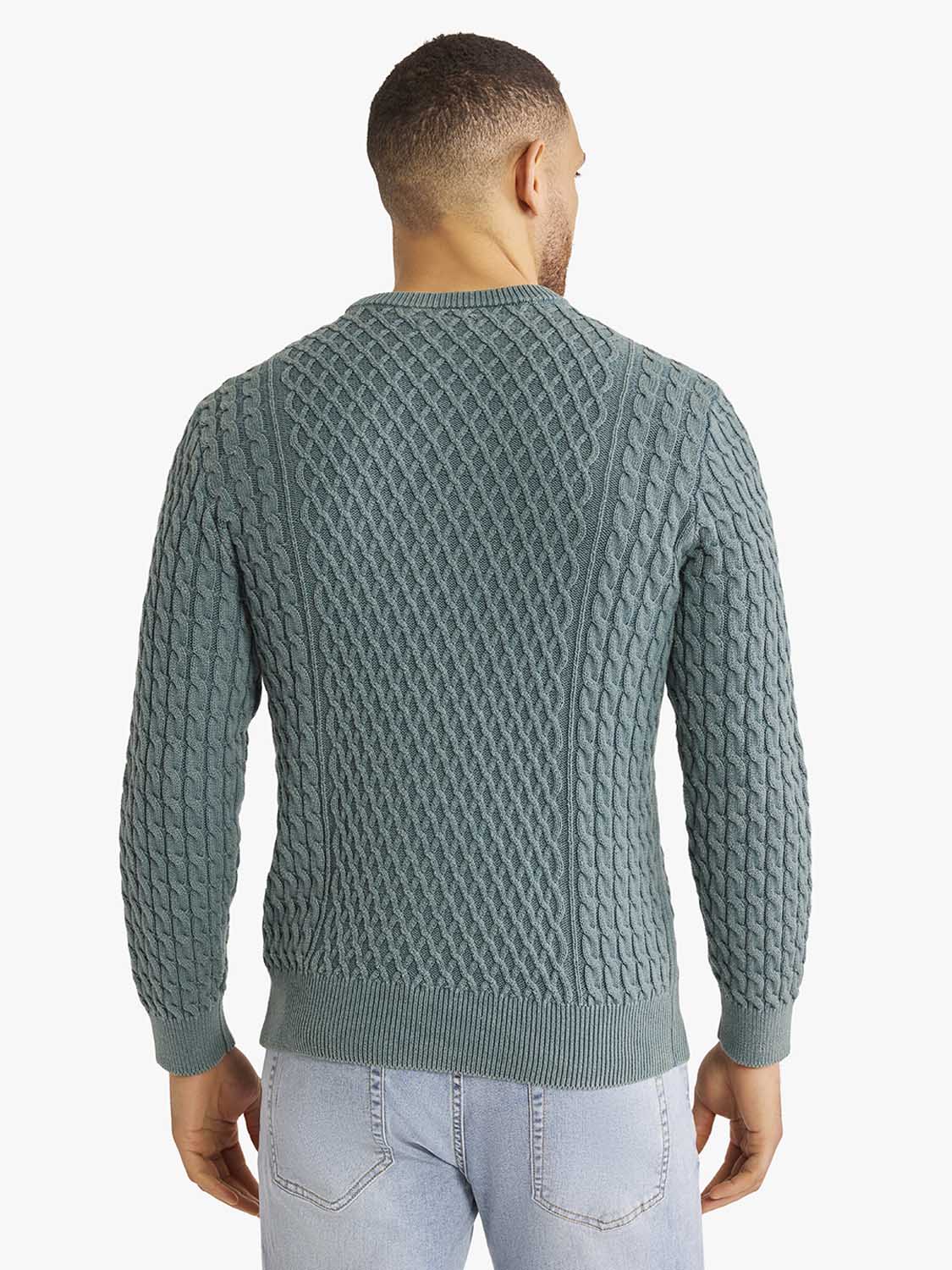 Neptune Cable Sweater | Seapine Green