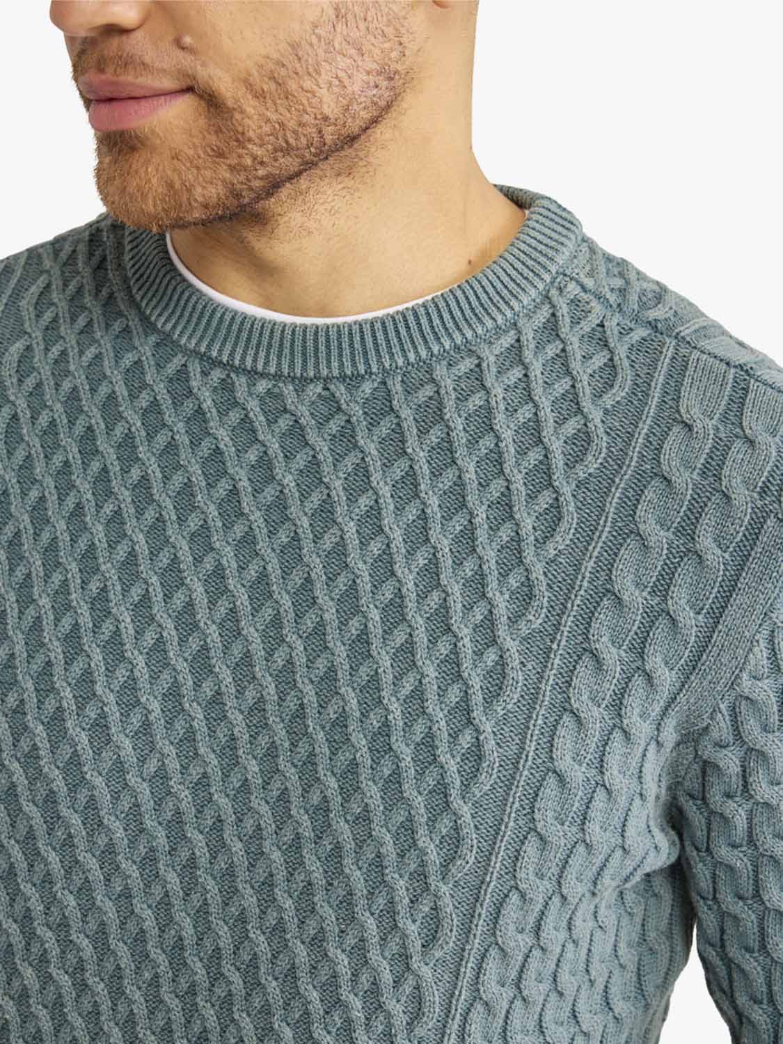 Neptune Cable Sweater | Seapine Green