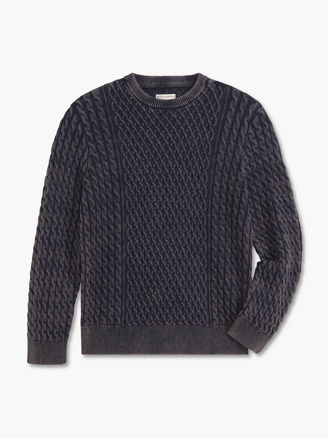 Neptune Cable Sweater | Navy
