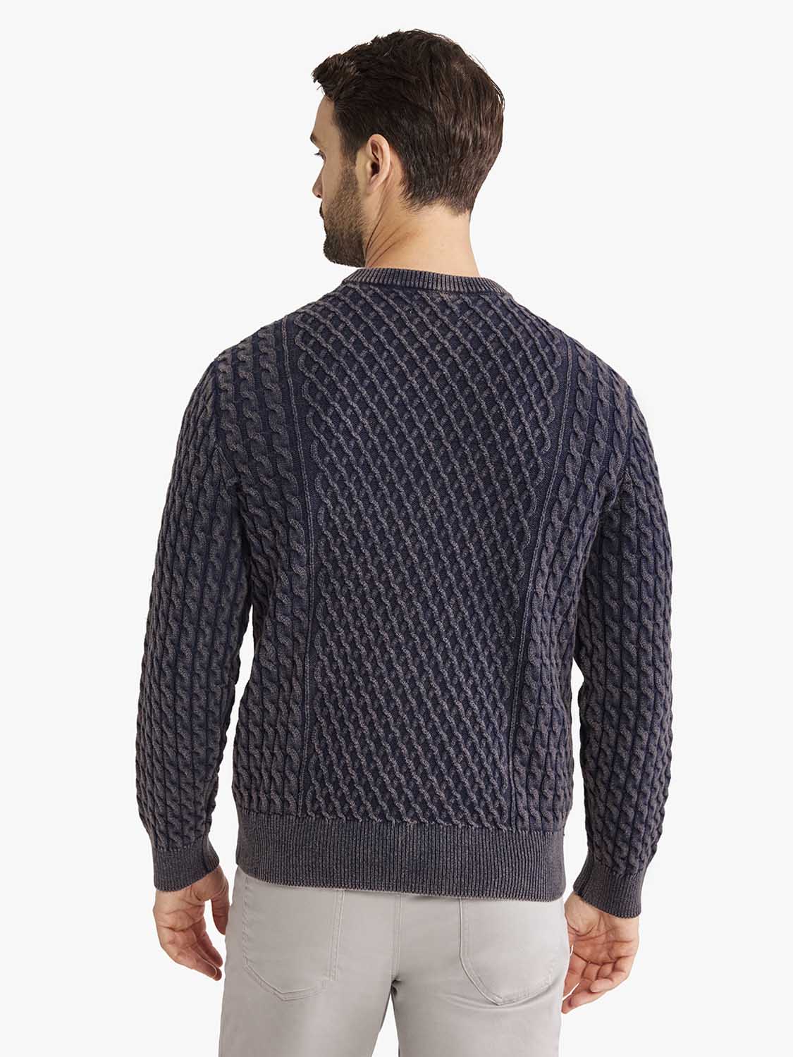 Neptune Cable Sweater | Navy