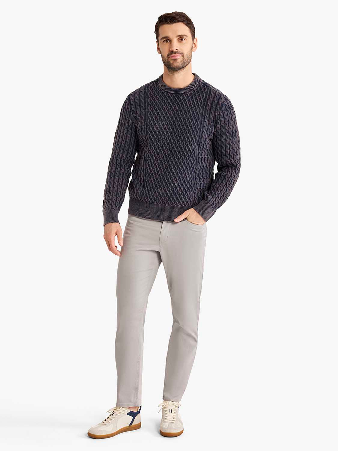 Neptune Cable Sweater | Navy