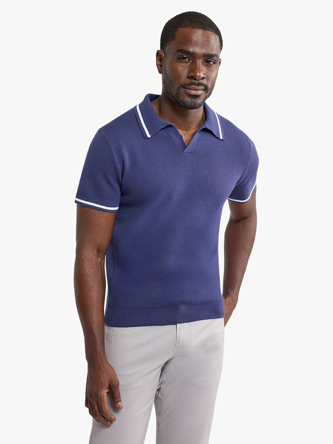 Neptune Sweater Polo | Navy