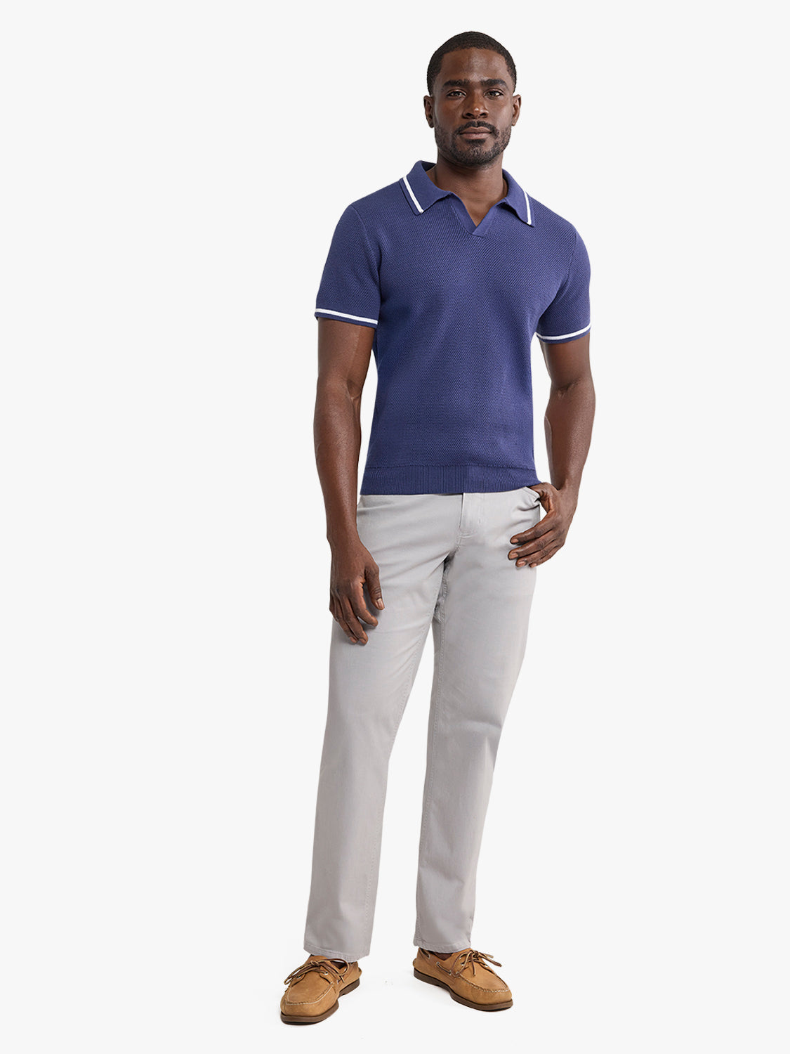 Neptune Sweater Polo | Navy