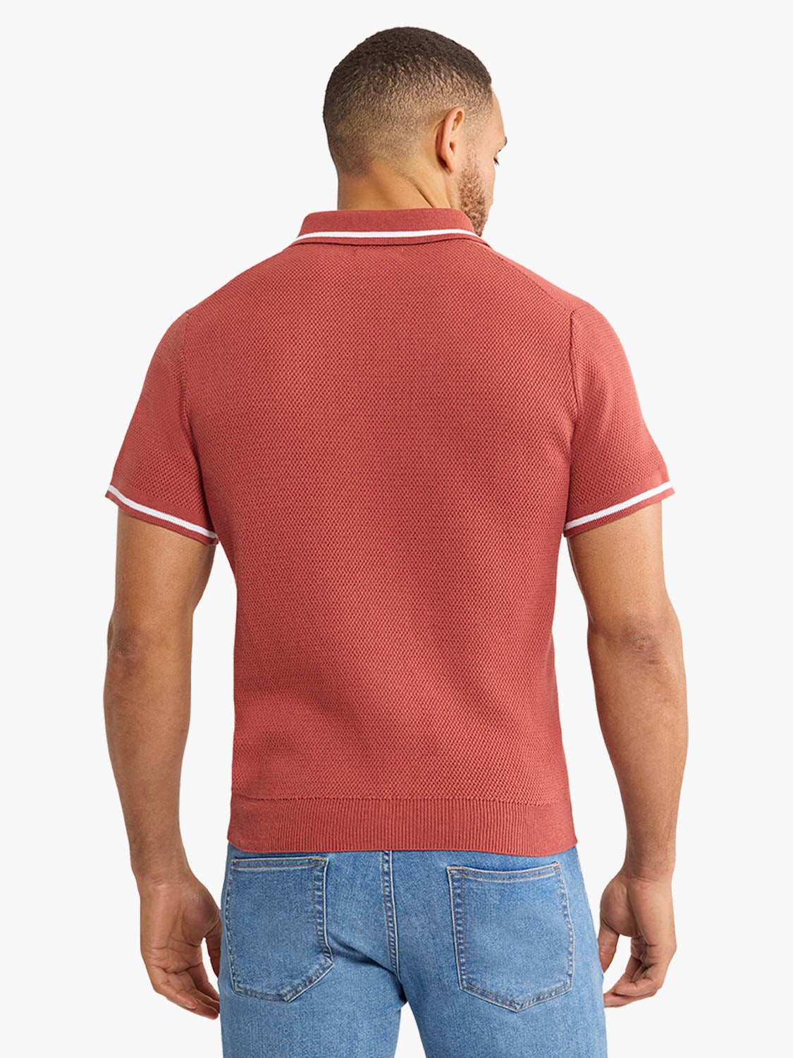Neptune Sweater Polo | Washed Red