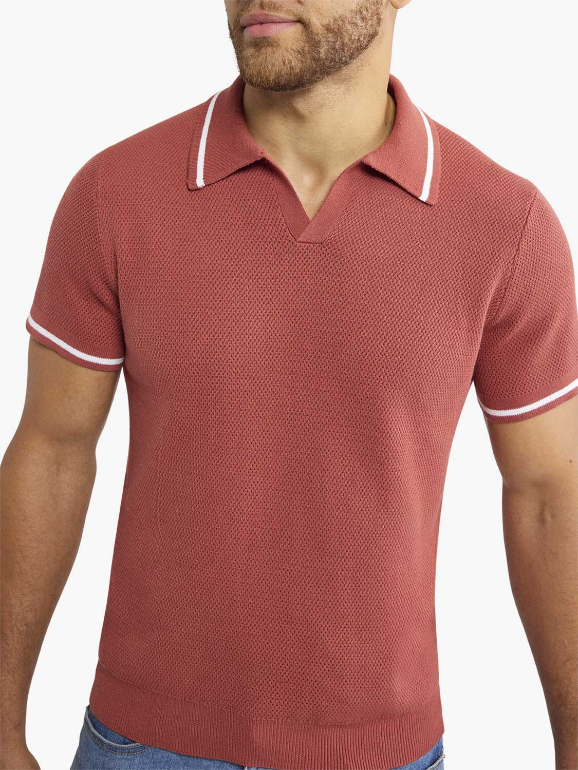 Neptune Sweater Polo | Washed Red