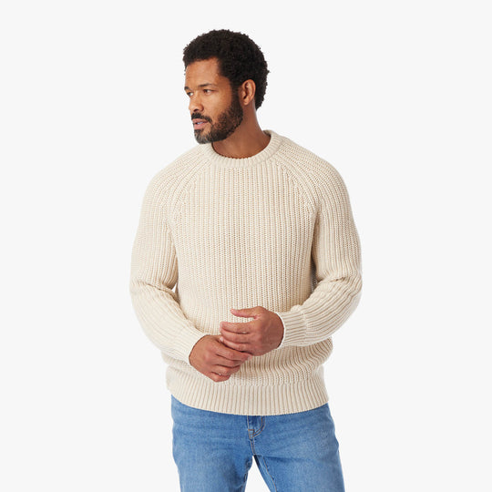 The Seawool Neptune Sweater - sand-seawool-neptune-sweater