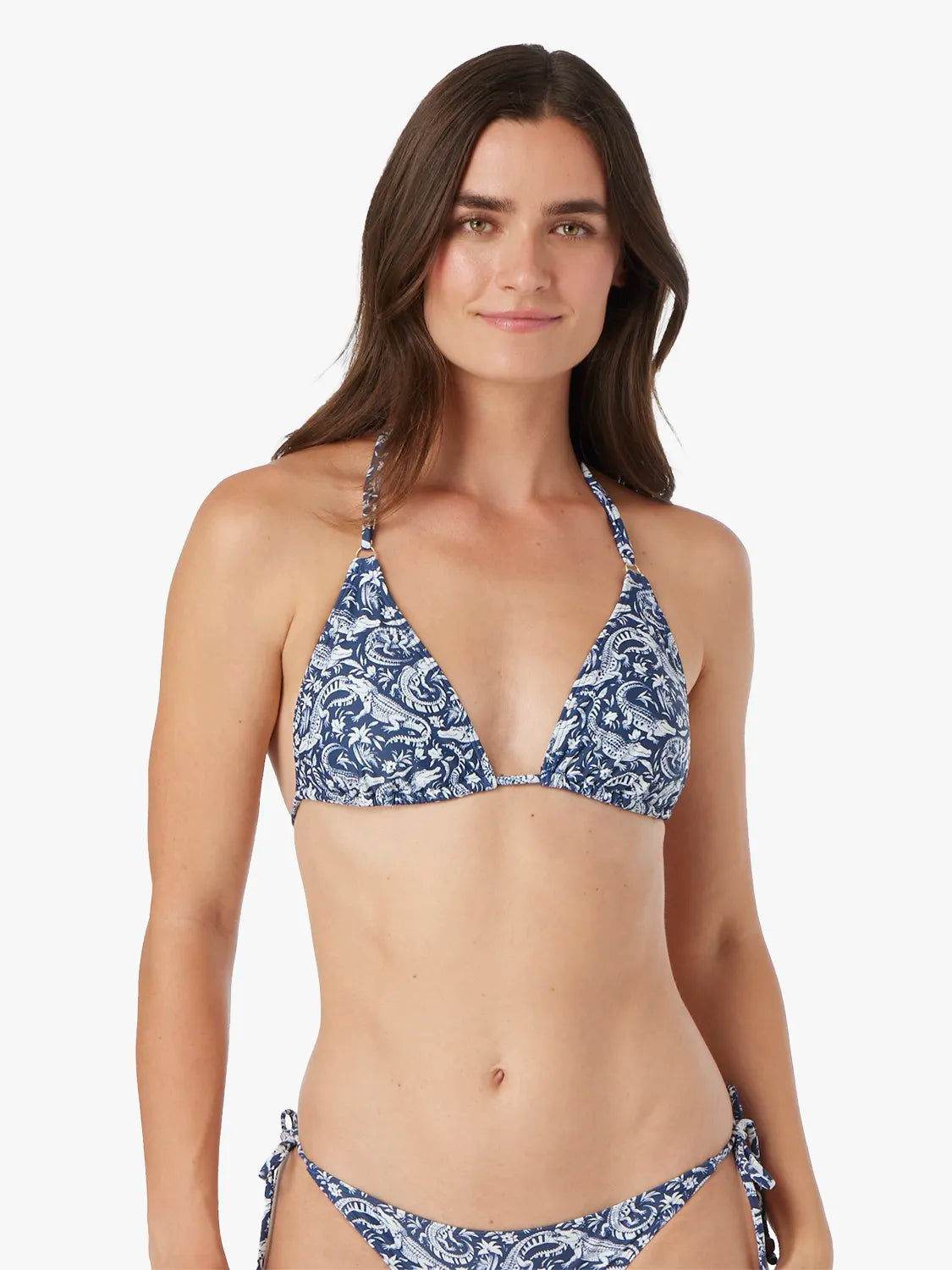 Oceanside Top | Navy Crocodile