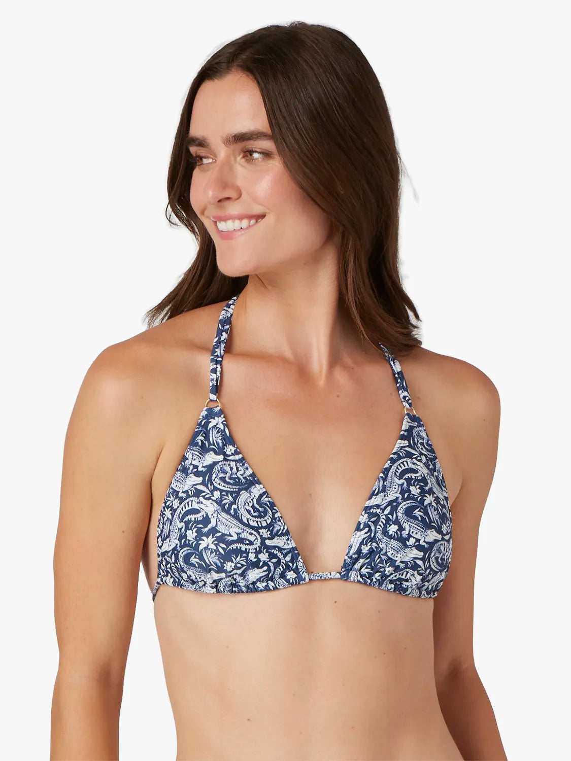 Oceanside Top | Navy Crocodile