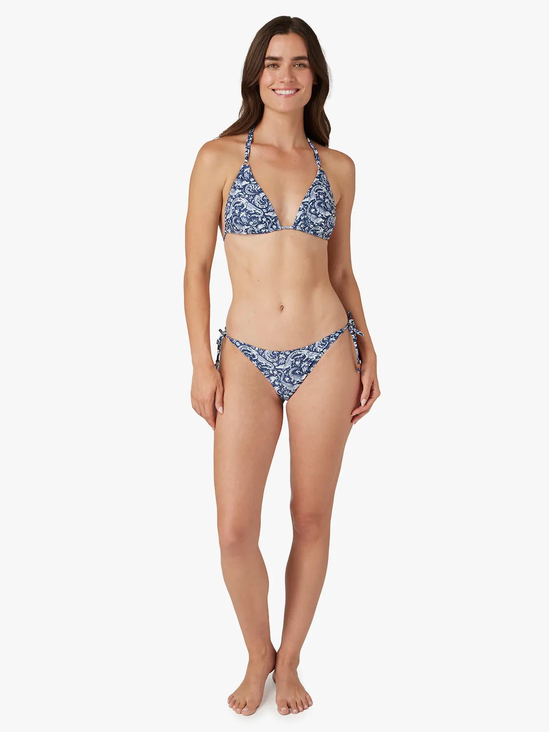 Oceanside Top | Navy Crocodile