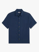 Oasis Textured Shirt | Navy Basket Weave