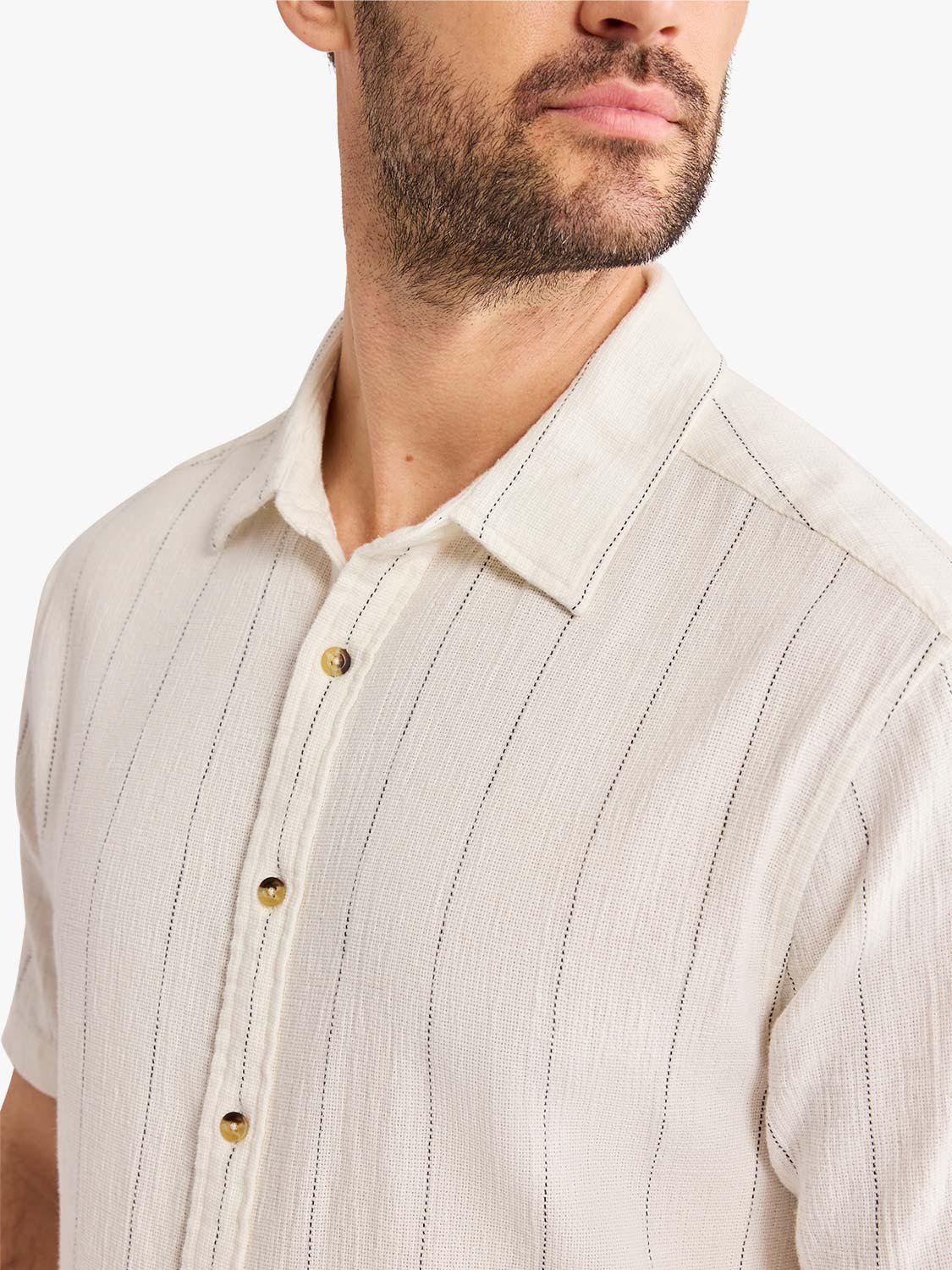 Fair Harbor Oasis Textured Shirt Shell Stripe / XL Fair Harbor Oasis Textured Shirt Shell Stripe / XL