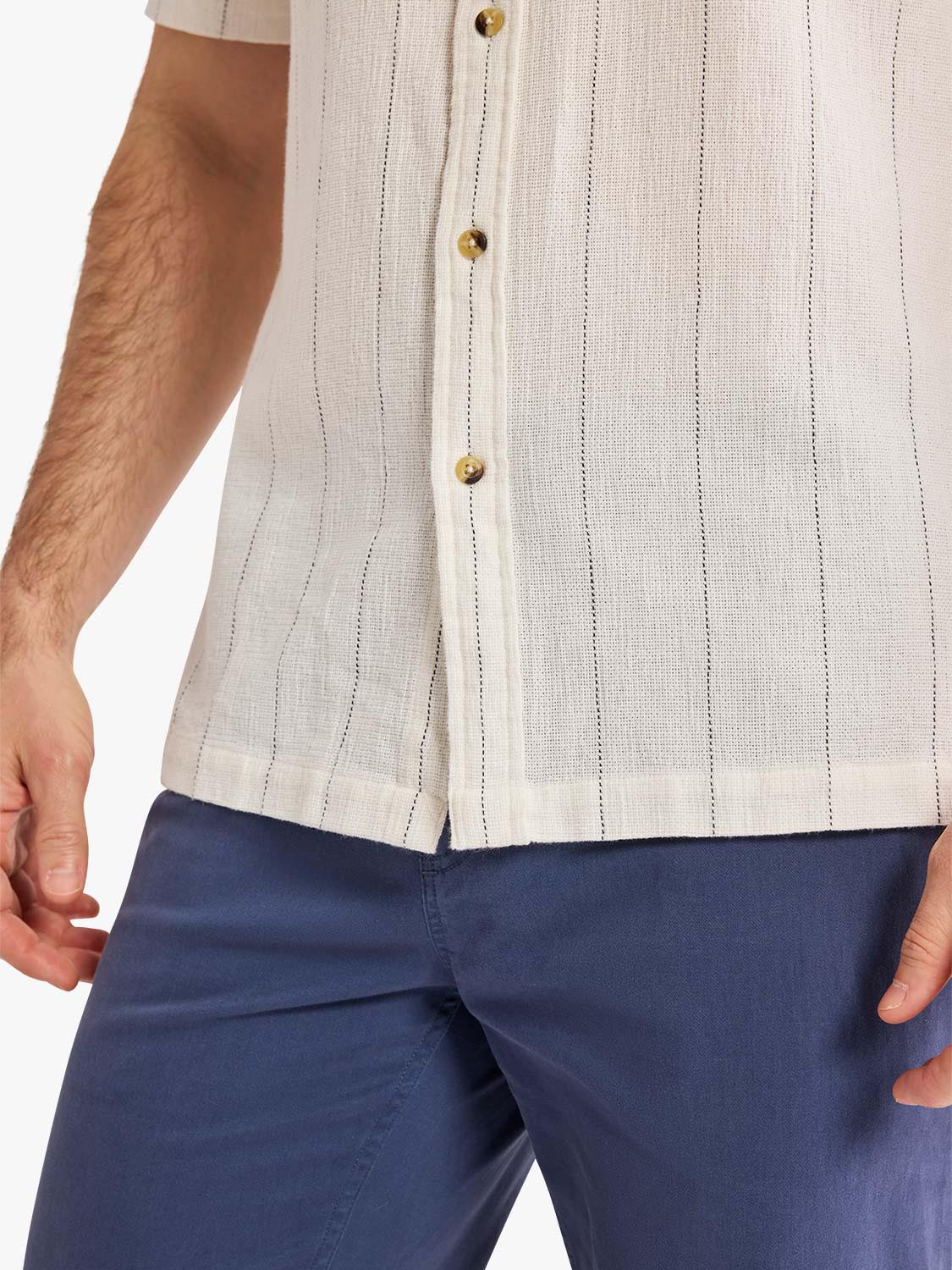 Oasis Textured Shirt | Shell Stripe
