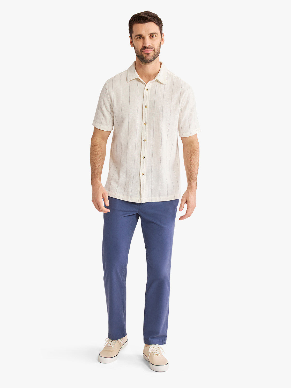 Oasis Textured Shirt | Shell Stripe