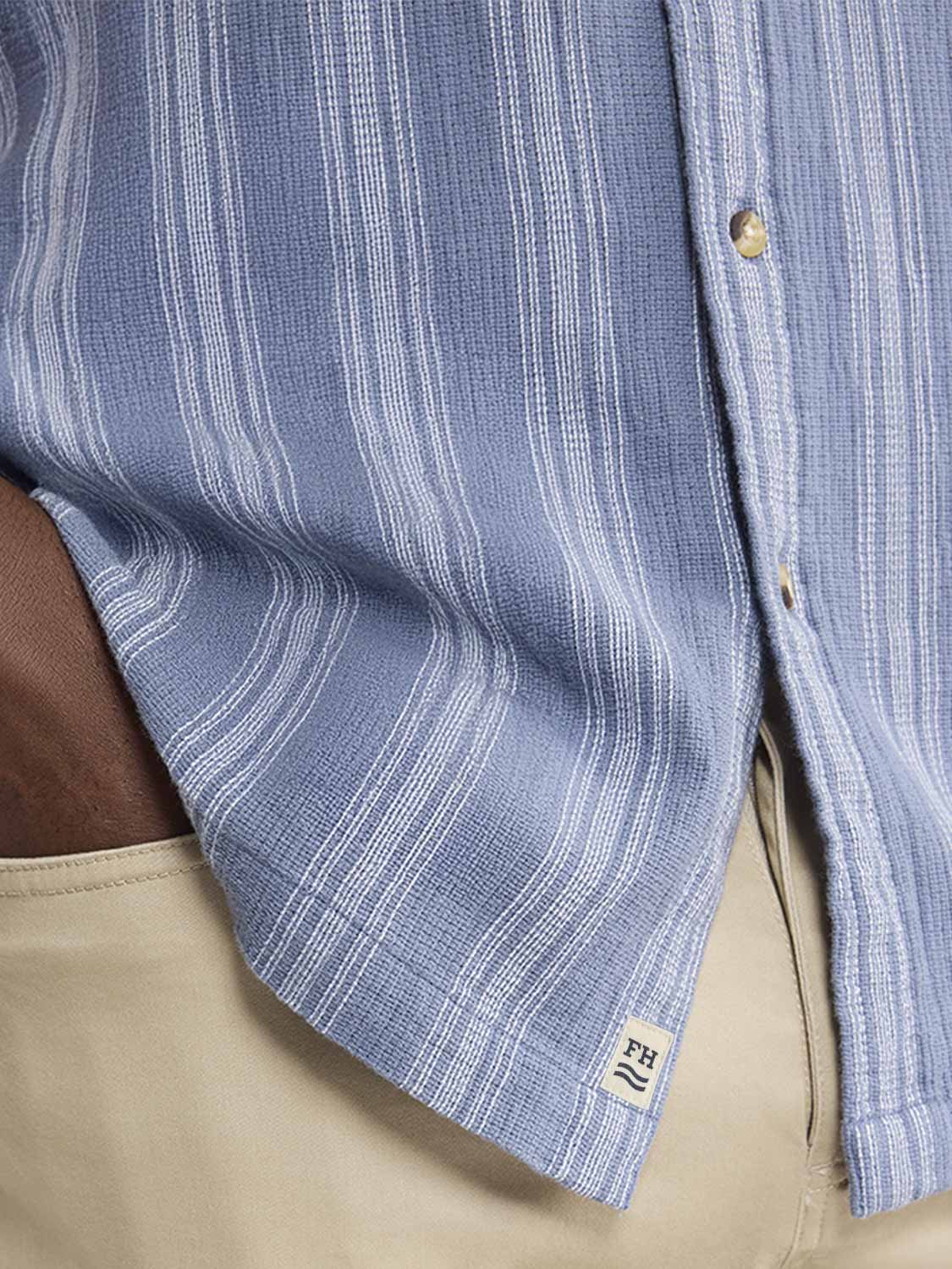 Oasis Textured Shirt | Maritime Stripe