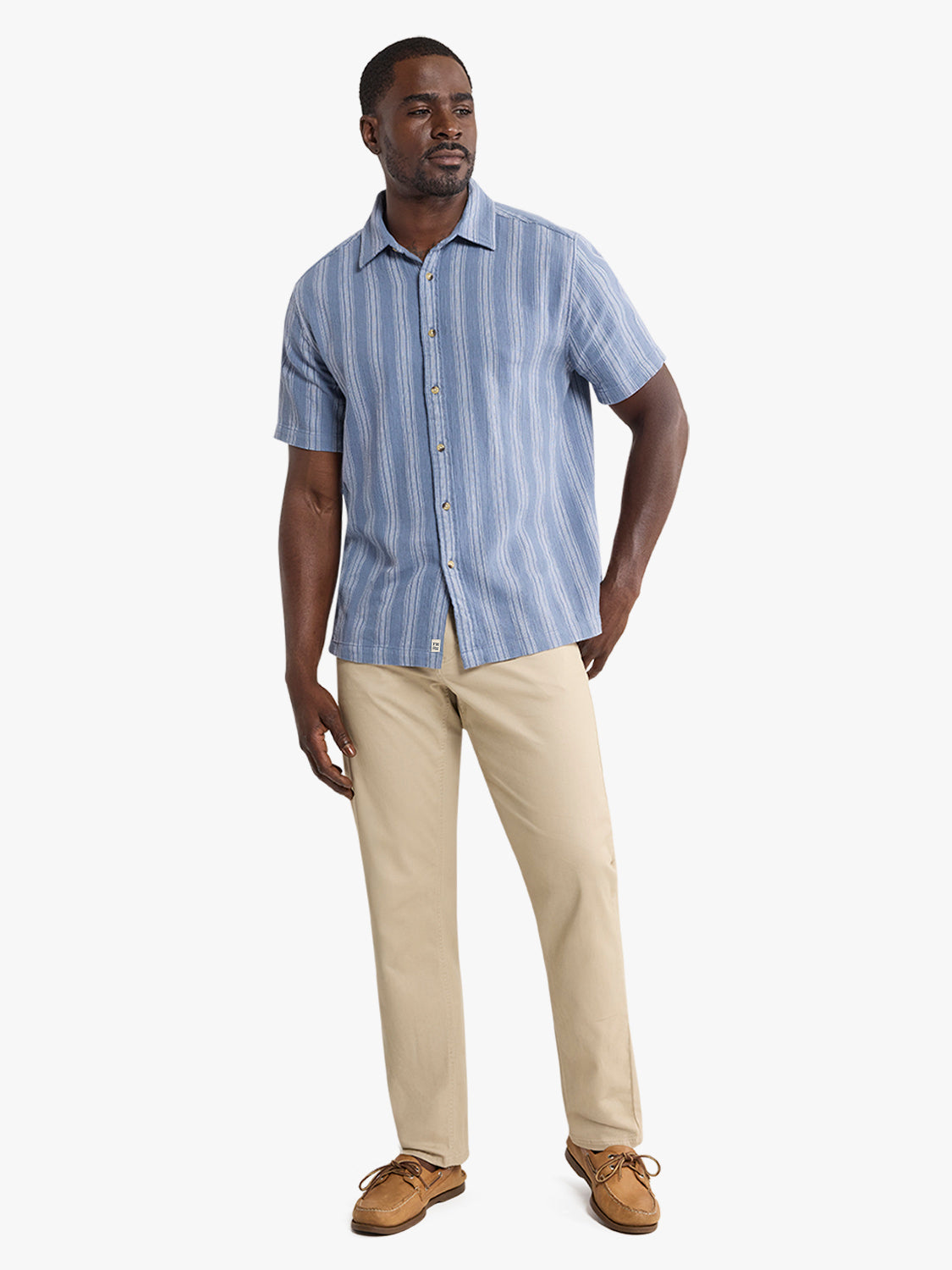 Oasis Textured Shirt | Maritime Stripe