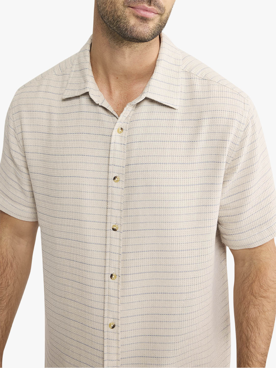 Oasis Textured Shirt | Beachwood Stripe