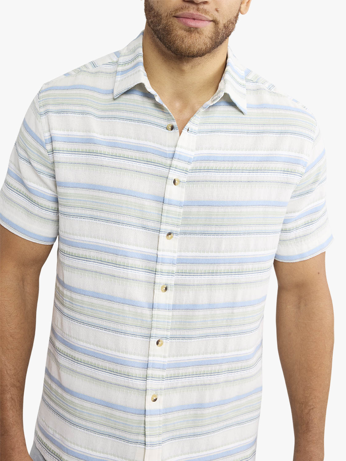 Oasis Textured Shirt | Marina Stripe