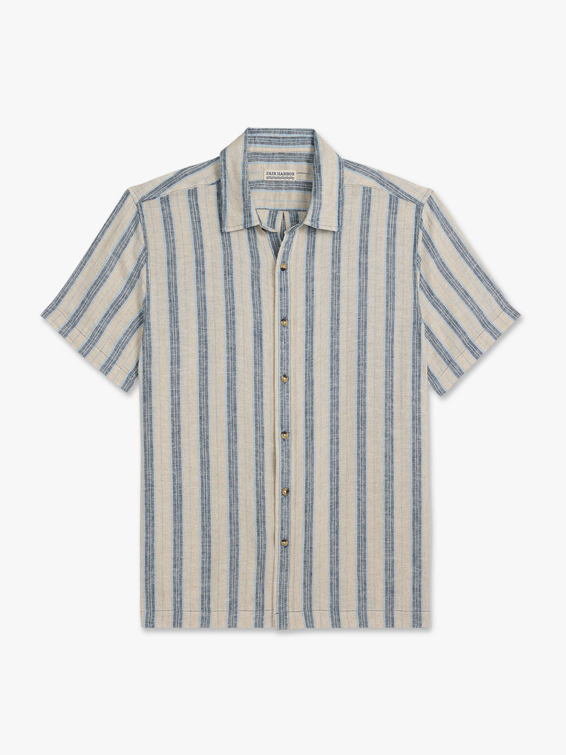 Oasis Textured Shirt | Sea Blue Stripe