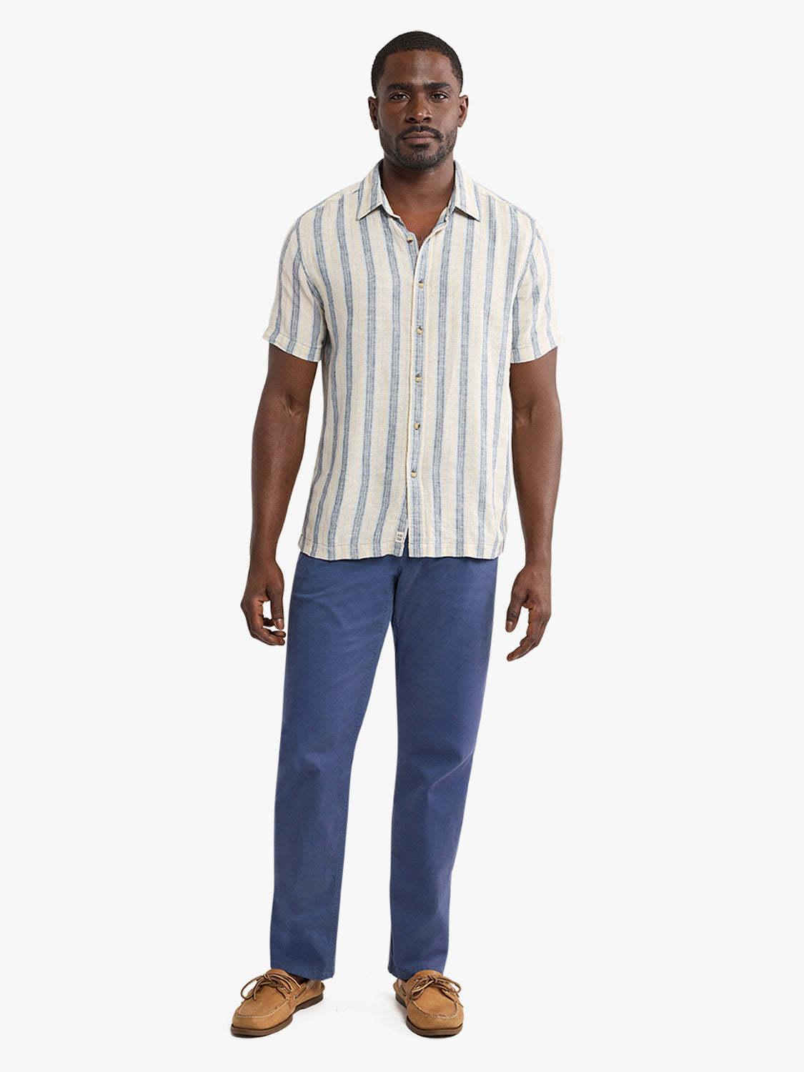 Oasis Textured Shirt | Sea Blue Stripe