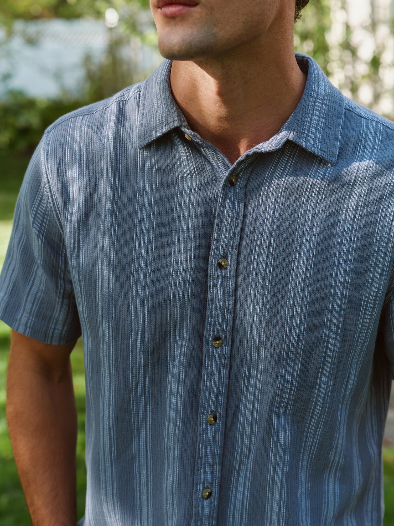 STRIPE SHIRTS AM25FWW04SH サイズ0 Oasis Textured Shirt | Maritime Stripe
