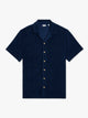 Ravello Terry Short Sleeve Button Up | Navy
