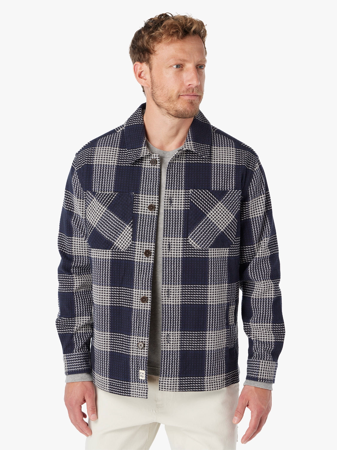 Riptide Shirt Jacket | Waffle Navy