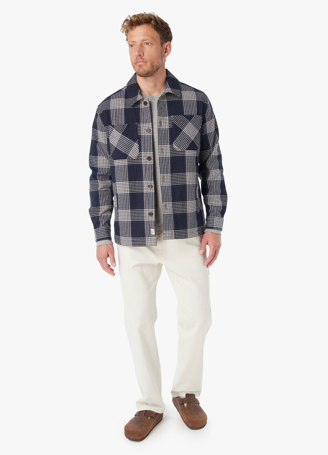 Riptide Shirt Jacket | Waffle Navy