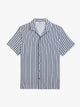 Ravello Terry Short Sleeve Button Up | Beach Stripe