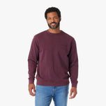 Thumbnail 3 of The Vintage-Washed Saltaire Crewneck - burgundy-saltaire-crewneck